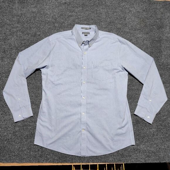 Eddie Bauer Large Blue Dress Shirt - Picture 1 of 5